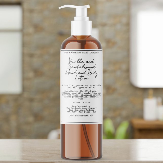 Retro White Waterproof Cosmetics Bottle Label (Creator Uploaded)