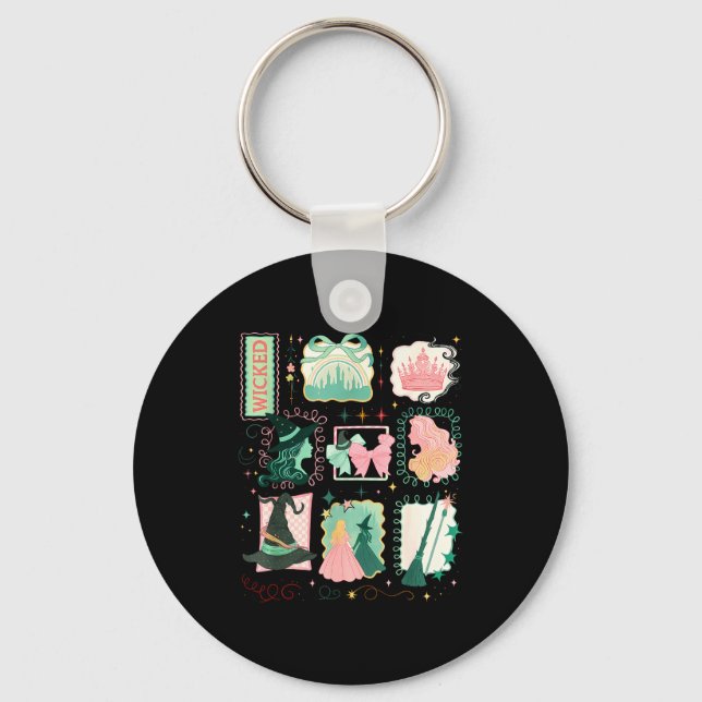 Retro Wicked Stamps Christmas Vibes Clothing  Key Ring (Front)