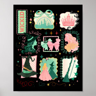 Retro Wicked Stamps Christmas Vibes Clothing Poster