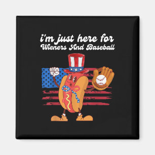 Retro Wieners Hot Dog Coquette Bow,baseball,4th Of Magnet