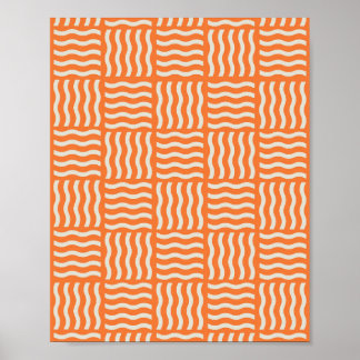 Retro Wiggle Noodle Pattern Poster – Vibrant Abstr