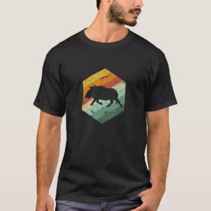 Retro Wild Hog Animal Silhouette Cool Boar Hunter  T-Shirt