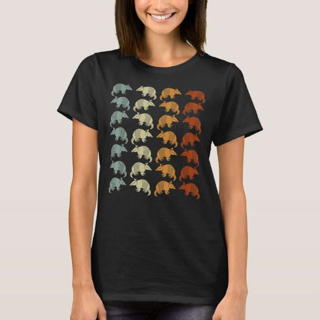 Retro Wild Nature Armadillo Lover Animal Armadillo T-Shirt (Front)
