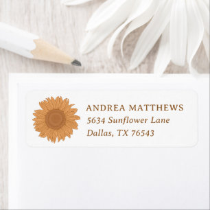 Retro Wildflower Baby Shower Return Address