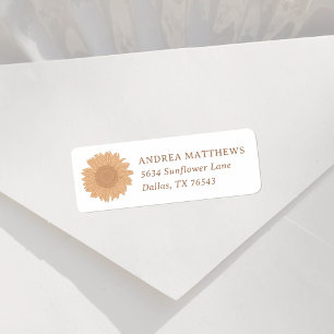 Retro Wildflower Girl Baby Shower  Return Address