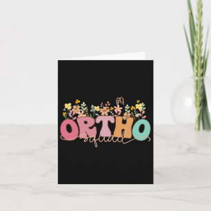 Retro Wildflower Ortho Squad Orthopaedics Nurse Rn Card