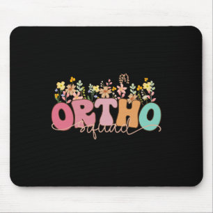 Retro Wildflower Ortho Squad Orthopaedics Nurse Rn Mouse Mat