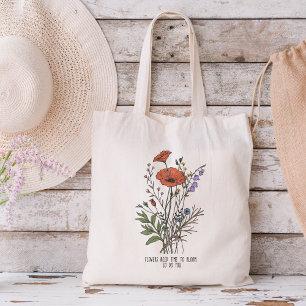Retro Wildflower Tote Bag