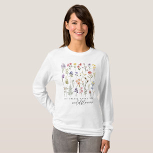 Retro Wildflowers Floral T-Shirt