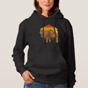 Retro Wildlife Africa Safari Animal Elephant Hoodie