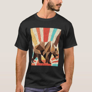 Retro Wildlife Forest Animal  Nature Grizzly Bear T-Shirt