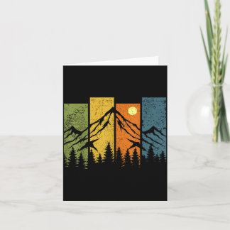 Retro wildlife forest nature trees outdoors card