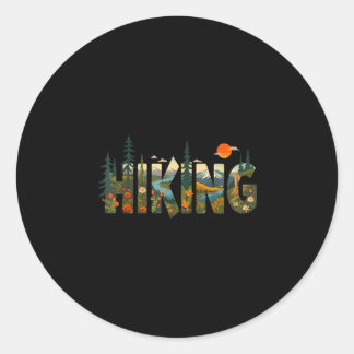 Retro wildlife forest nature trees outdoors classic round sticker