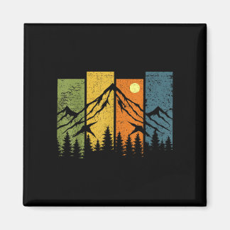 Retro wildlife forest nature trees outdoors magnet