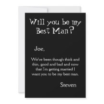 Retro Will You Be My Best Man Invitation