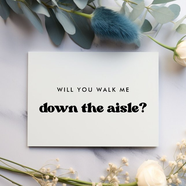 Retro Will you walk me down the aisle proposal Invitation (Creator Uploaded)