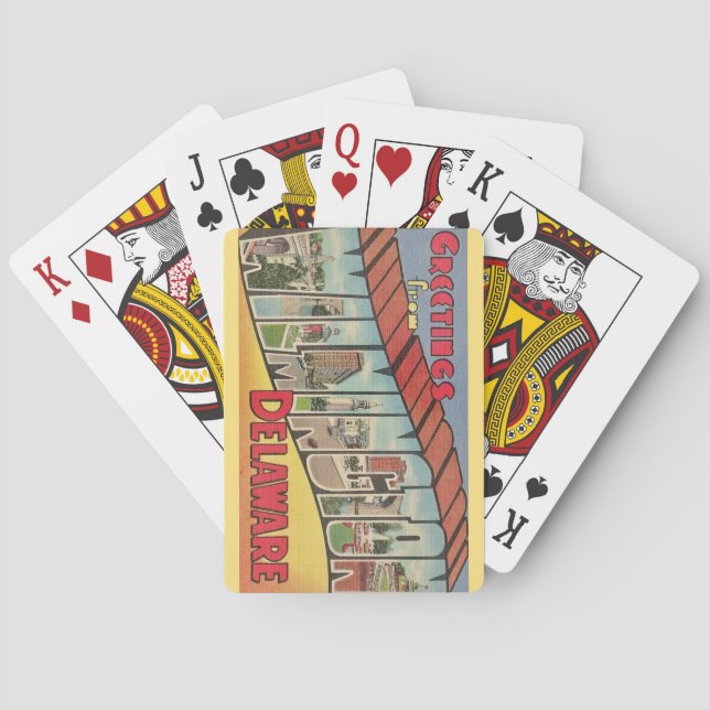 Retro Wilmington Delaware Playing Cards (Back)
