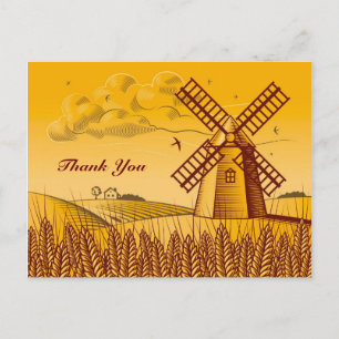 Retro Windmill Postcard