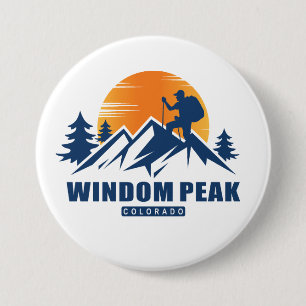 Retro Windom Peak Hike T-Shirt 7.5 Cm Round Badge