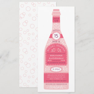 Retro Wine Bottle Bridal Shower Invitation