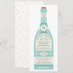 Retro Wine Bottle Bridal Shower Invitation II