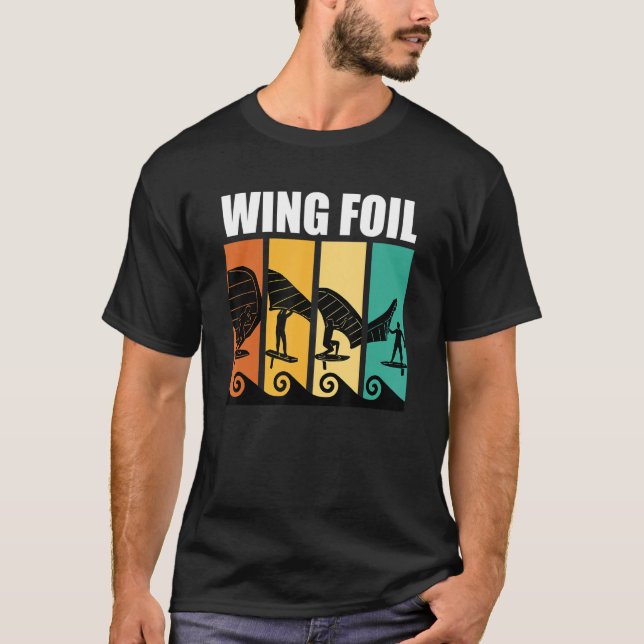 Retro Wing Surf Wing Foil 1 T-Shirt (Front)