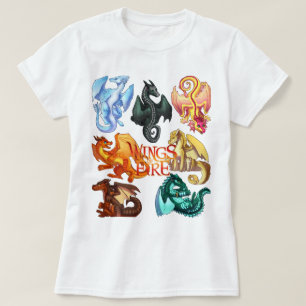 Retro Wings of Fire All Together Rainwings Dragon T-Shirt