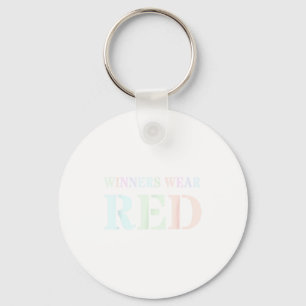 Retro Winners Wear Red Spirit Week War Game Team B Key Ring