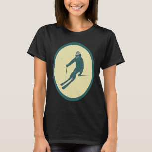 Retro Winter Skiing Vintage Extreme Sport T-Shirt