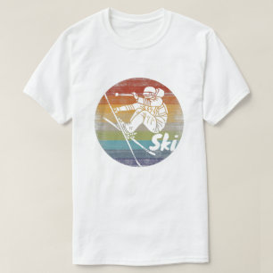 retro winter sport skiing T-Shirt
