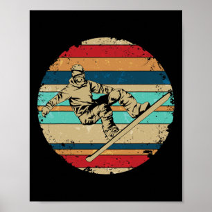 Retro Winter Sport Snowboarding Lover Snowboarder Poster