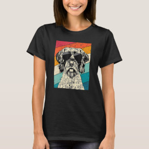 Retro Wirehaired Pointing Griffon with Sunglasses  T-Shirt