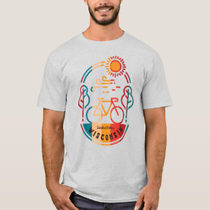 Retro Wisconsin Bike Trail T-Shirt