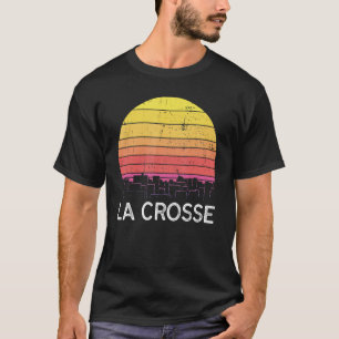 Retro Wisconsin La Crosse Skyline Vintage Urban Bu T-Shirt