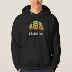 Retro Wisconsin Madison Visitors Skyline Vintage U Hoodie