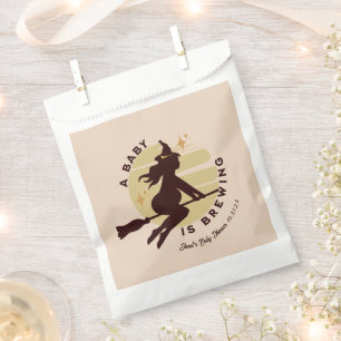 Retro Witch Baby is Brewing Baby Shower Favour Bags