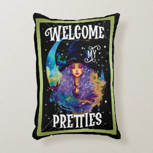 Retro Witch Beauty Halloween Decorative Cushion