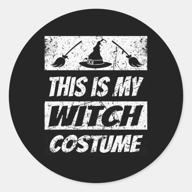 Retro Witch Halloween Matching Group Costume Spook Classic Round Sticker (Front)