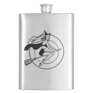 Retro Witch Hip Flask