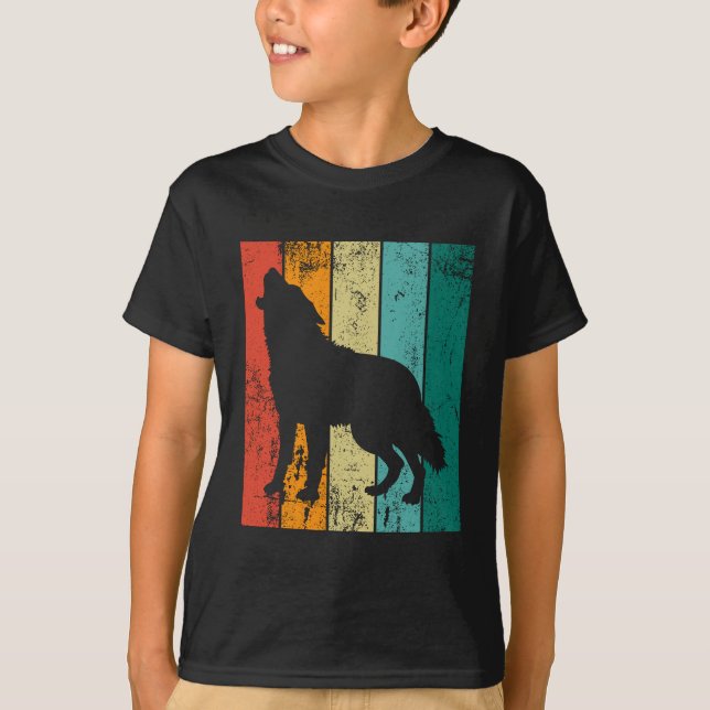 Retro Wolf  T-Shirt (Front)