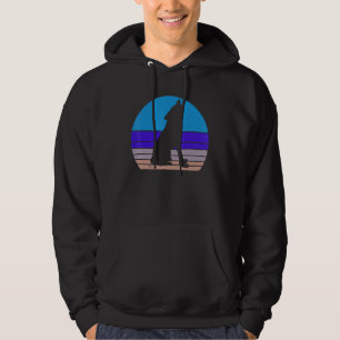 Retro Wolves Wolf Vintage Wolves Wolf Silhouet Hoodie
