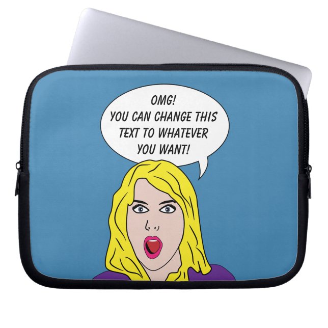 RETRO WOMAN custom laptop bags (Front)