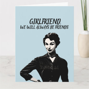 RETRO WOMAN FUNNY BIRTHDAY FEMALE FRIEND CARD