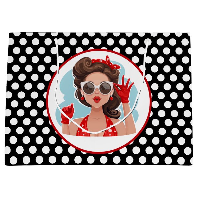 Retro Woman Gift Bag (Front)