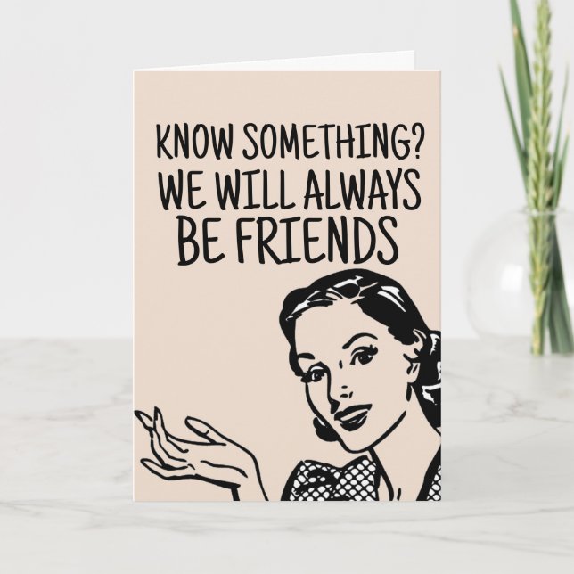 RETRO WOMAN HOUSEWIFE BESTIE BIRTHDAY FUNNY CARDS (Front)