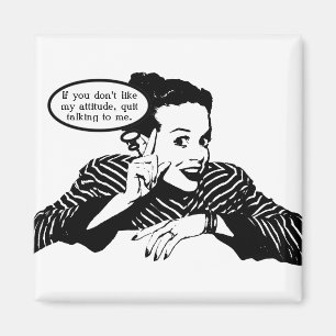 Retro Woman Humor Magnet