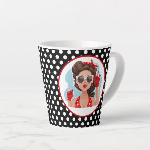 Retro Woman Latte Mug