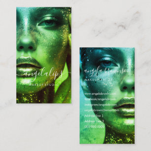 Retro Woman Model Photo Business Card