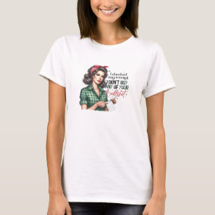 Retro woman with recipe sarcastic T-Shirt