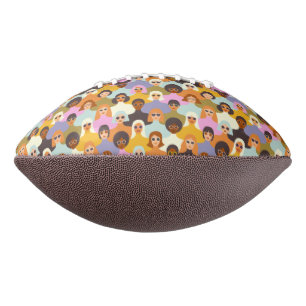 Retro Women of the World Pattern American Football